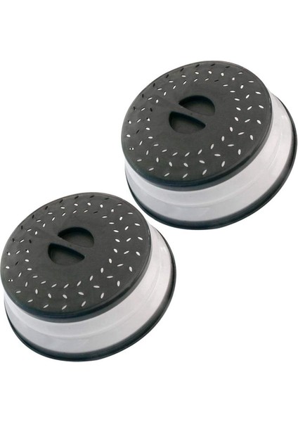 2 Paket Katlanabilir Mikrodalga Fırlatma Kapağı Kolay Kavrama Saplı Mikrodalga Kapağı Süzgeç Sepeti Bulaşık Makinesi Güvenli (Yurt Dışından)