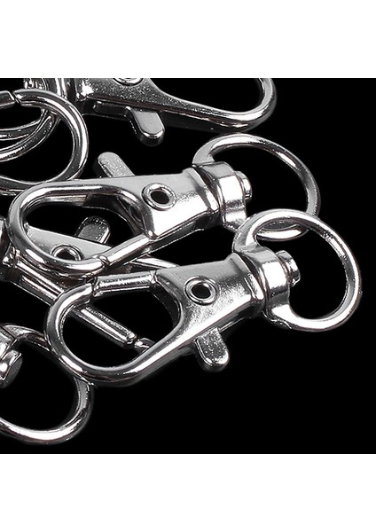 40PCS Metal Toka Döner Tetik Klipsleri Çırpı Kancaları Anahtar Halka Çantalar Diy Zanaat Gümüş (Yurt Dışından) fırsatları