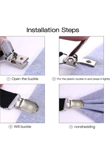 2pcs Ayarlanabilir Elastik Sırıştırıcılar Tutucu Tutucu Kayış Klipsi Yataklar Için Yatak Kapakları Kanepe Yastığı (Beyaz) (Yurt Dışından) modelleri