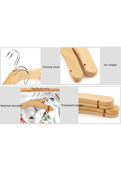 Ahşap Bebek Askıları Çocuk Askıları Çocuklar Için Çentikli Omuz Tasarımı Dekorasyon Askısı 20 Paket Küçük (Yurt Dışından) fiyatları