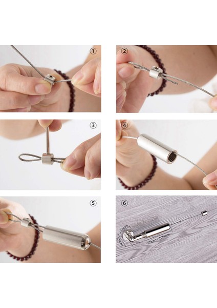 Sanat Ekran Için 2x Duvar Montaj Perdesi Tel Çubuk Seti - Paslanmaz Çelik Fotoğraf Asma Tel Camsline Tel (5 Metre) (Yurt Dışından) indirimleri