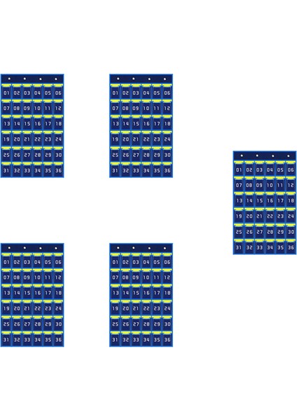 5x 36 Numaralı Cepler Grafik Cep Telefonu Asma Organizatör Asılı Depolama Çantası (Yurt Dışından)