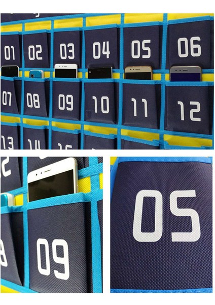 5x 36 Numaralı Cepler Grafik Cep Telefonu Asma Organizatör Asılı Depolama Çantası (Yurt Dışından) fırsatları