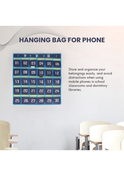 5x 30 Numaralı Cepler Grafik Cep Telefonu Asılı Organizatör Asılı Depolama Çantası Hesap Makinesi Için Cep Telefonu Tutucuları (Yurt Dışından) indirimleri