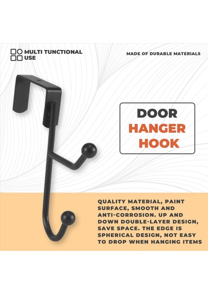2 Kapı Kancaları Askı Sturdy Metal Çift Kanca Askı Asılı Paltolar Şapkalar Cüppeler Havlular Siyah (Yurt Dışından) fırsatları