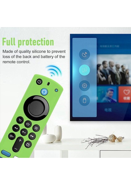 Ateş Tv Stick 4K Için Silikon Uzaktan Kumanda Kapağı 4K 3 Nesil Slip Anti-Slip Uzak Koruyucu Kılıfı (Yeşil) (Yurt Dışından) indirimleri