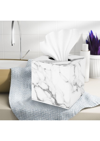 Mermer Kare Kare Doku Kutusu Pu Deri Rulo Kağıt Tutucu Kutusu Peçete Kağıt Kutusu Kapak Kilitli Havlu Kutusu (Yurt Dışından) fiyatları