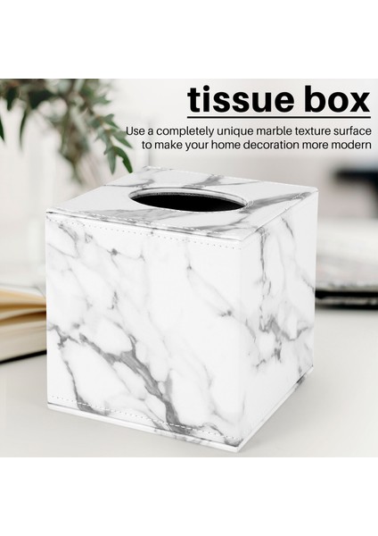 Mermer Kare Kare Doku Kutusu Pu Deri Rulo Kağıt Tutucu Kutusu Peçete Kağıt Kutusu Kapak Kilitli Havlu Kutusu (Yurt Dışından) modelleri