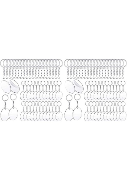 750 Pcs 2 Inç Akrilik Şeffaf Diskler ve Anahtar Zincirler Seti Dıy Projeleri Için Açık Boş Akrilik Diskler Yuvarlak Anahtarlık (Yurt Dışından) fiyatları