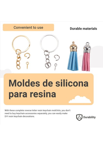 Ters Harf Reçine Kalıp Kiti Reçine Diy Için Silikon Kalıp Harf ve Dekoratif Epoksi Reçine Anahtarlık Yapım Seti (Yurt Dışından) fırsatları