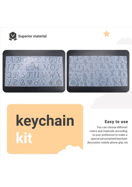 Ters Harf Reçine Kalıp Kiti Reçine Diy Için Silikon Kalıp Harf ve Dekoratif Epoksi Reçine Anahtarlık Yapım Seti (Yurt Dışından) indirimleri