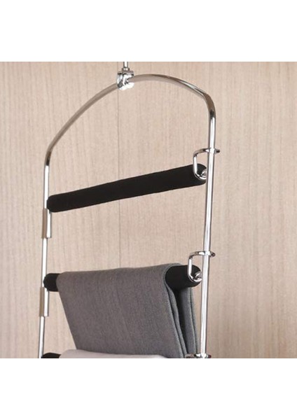 5x Pantolon Askılar 5 Katmanlar Metal Saf Sihirli Askılar Slip Donan Fon Slip Fook Yastıklı Salıncak Kolu Uzay Tasarrufu Askı Depolama Organizatör (Yurt Dışından) fırsatları