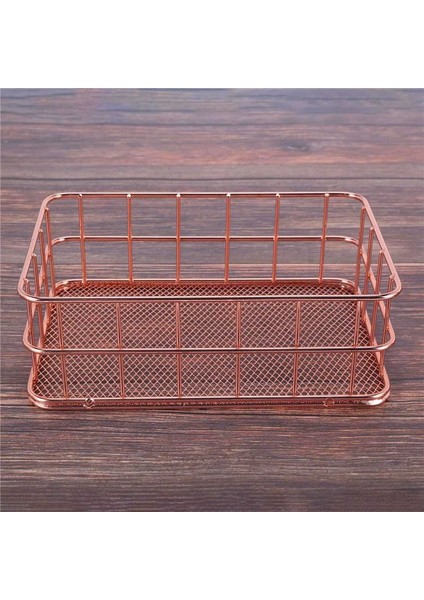 4x Depolama Sepet Metal Tel Banyo Rafları Makyaj Organizatör Fırça Kalem Tutucu Tel Örgü Banyo Banyo Malzemeleri Sepet (Yurt Dışından) fırsatları