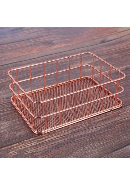 4x Depolama Sepet Metal Tel Banyo Rafları Makyaj Organizatör Fırça Kalem Tutucu Tel Örgü Banyo Banyo Malzemeleri Sepet (Yurt Dışından) indirimleri