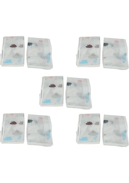 10PCS Katlanabilir Depolama Çanta Giysileri Battaniye Yorgan Dolap Kazak Organizatör Kutusu Ev Depolama Çantaları Beyaz (Yurt Dışından)