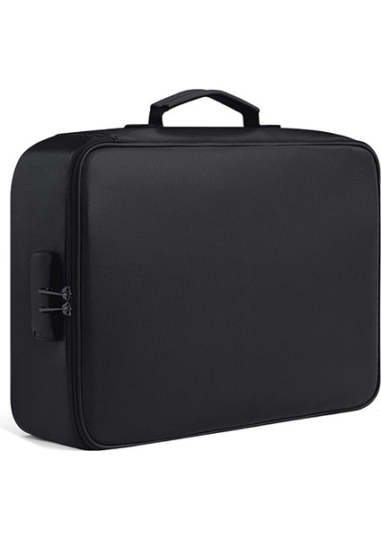 Fireproof Belge Çantası Kilitli Home Office Seyahat Fireproof ve Su Geçirmez Güvenlik Kutusu Taşınabilir Tutucu Dosya Depolama (Yurt Dışından)