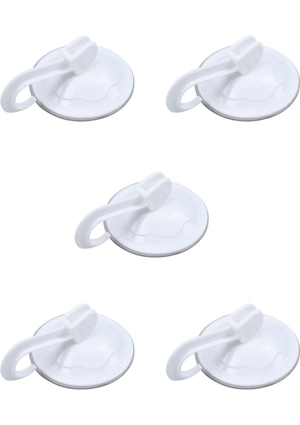 5x Ev Dolap Beyaz Plastik 7cm Dia Emme Kupası Tek Kanca Duvar Askıları (Yurt Dışından)