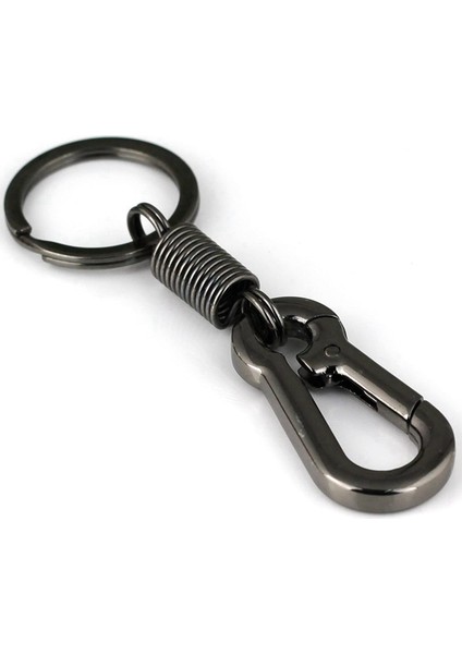 6x Sağlam Karabeşli Anahtar Zincir Anahtar Halkası Cilalı Ana Zincir Yay Ana Zinciri Iş Bel Anahtar Zinciri Siyah (Yurt Dışından) fiyatları