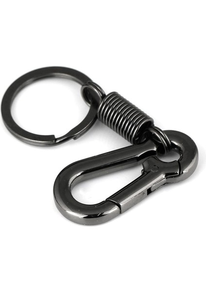 6x Sağlam Karabeşli Anahtar Zincir Anahtar Halkası Cilalı Ana Zincir Yay Ana Zinciri Iş Bel Anahtar Zinciri Siyah (Yurt Dışından) modelleri