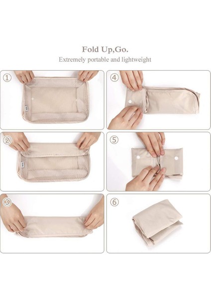 8pcs Seyahat Depolama Çantası Seti Saklama Kutusu Taşınabilir Bagaj Depo Çantası Giysileri Ayakkabı Kutusu Depolama Çantası (Bej) (Yurt Dışından) fiyatları