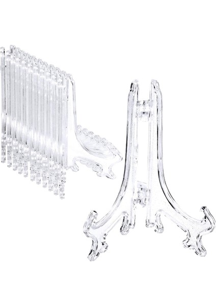24 Adet Plastik Şövale Plaka Ekran Stantları Tutucular Düğün Ev Dekorasyonu (Clear 5 Inç) (Yurt Dışından)