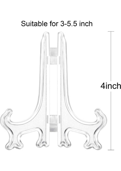 24 Adet Plastik Şövale Plaka Ekran Stantları Tutucular Düğün Ev Dekorasyonu (Clear 5 Inç) (Yurt Dışından) fiyatları