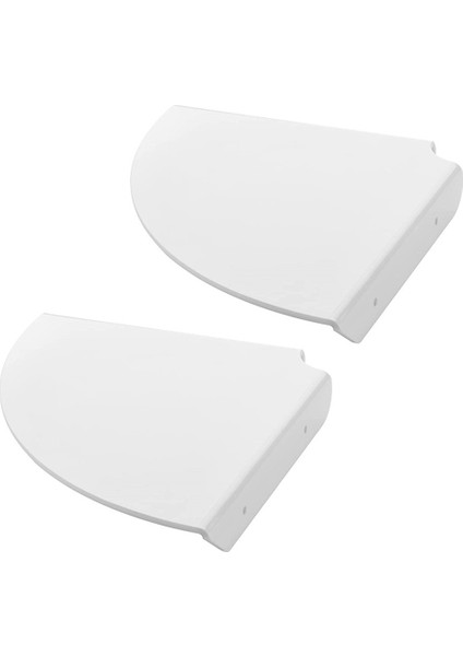 2 Adet Akrilik Duvar Montaj Yüzen Köşe Rafları Çeyrek Duş Raf Asılı Köşe Rafları Duvar Ekran (Beyaz) (Yurt Dışından)