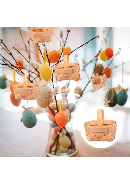 24PCS Ahşap Çip Mini Sepetler Manuel Dokuma Sepet Süslemeleri Şeker Saklama Kutusu (Yurt Dışından) fiyatları