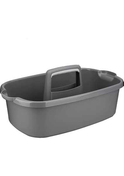 Plastik Depolama Sepeti Taşınabilir Duş Caddy Tote Organizatör Sepet Banyo Yatak Odası Mutfak Koyu Gri (Yurt Dışından)