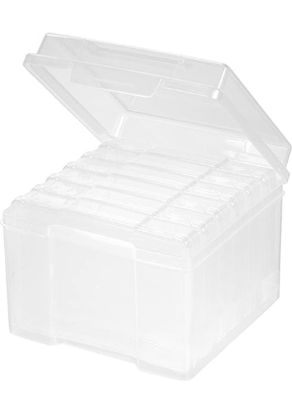 5x7 Inç Fotoğraf Kılıfları ve Toka Tasarımı ile Temiz Zanaat Kaleci 6 Iç Kasa Plastik Saklama Konteyneri Kutusu B (Yurt Dışından)