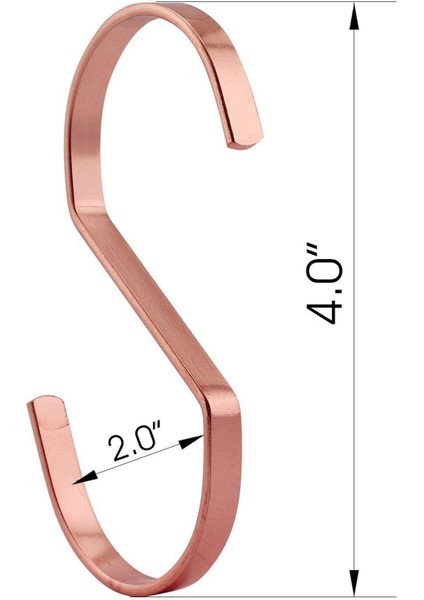 20 Paket 4 Inç Gül Altın Krom Kaplama Çelik Asılı Düz Kancalar S Şekilli Kanca Ağır Hizmet Kancaları Mutfak Eşyaları Için Saksılar (Yurt Dışından) fiyatları