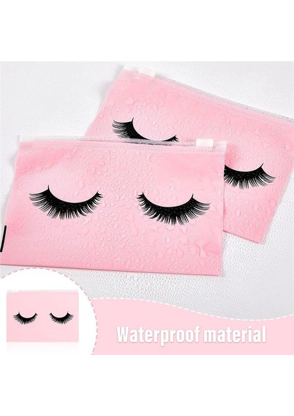 100 Adet Kirpik Sonrası Bakım Çantaları Kirpik Makyaj Çantaları Boş Kirpik Kozmetik Torba Seyahat Makyaj Kılıfları Tuvalet Çantası Pembe (Yurt Dışından) fırsatları