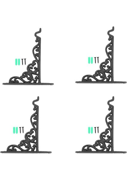 4x Dökme Demir Askı Ferforje Demir Bahçe Hook Saksı Genişleme Vidalı Sepet Duvar Askı Braketi (Yurt Dışından)