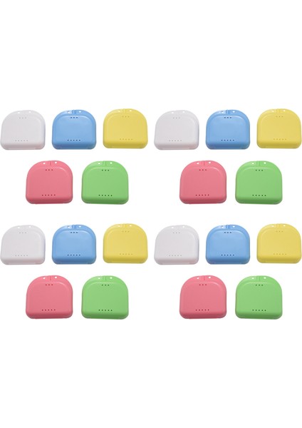 Tutucu Durumu 20PCS Ağız Koruma Kılıfı Ortodontik Diş Tutucu Kutusu Takma Test Depolama Konteyneri (Yurt Dışından)