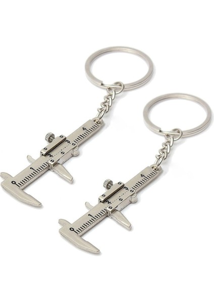 2x Yararlı Mini Vernier Caliper Aracı Kolye Kaydırıcı Slaytlar Anahtarlama Anahtar Zinciri 10CM (Yurt Dışından)