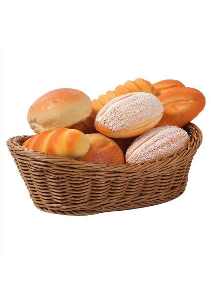 2x Oval Hasır Dokuma Ekmek Sepeti 10 2 Inçlik Gıda Meyvesi Kozmetik Depolama Masa ve Banyo (Yurt Dışından) fırsatları