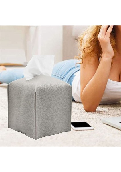 20X Doku Kutusu Kapak Tutucu Kare Pu Deri Yüz Doku Kutusu Rulo Kağıt Dağıtıcı Banyo Soyunma Masası-Beyaz (Yurt Dışından) fırsatları