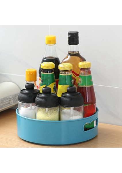 2x Dönen Tepsisi Turnabağı Mutfak Depolama Kapları Baharat Kavanozu Food Snack Tepsisi Kaymaz Kurutulmuş Depolama Plakası Beyaz (Yurt Dışından) fırsatları