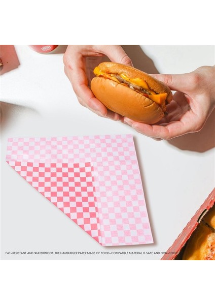 800 Pcs Damalı Deli Şeker Sepeti Astar Yemek Sarma Kağıtları Yağ Kurtlayıcı Sandviç Burger Paketleme Kırmızı ve Beyaz (Yurt Dışından) fırsatları