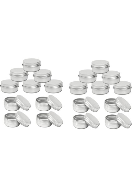 50 - 15 ml Alüminyum Teneke Paketi Büyük Makyaj Mum Kapları Kapasitesi Boş Büyük Kozmetik/mum/baharat Kapları/tatlı Teneke Kavanoz (Yurt Dışından)