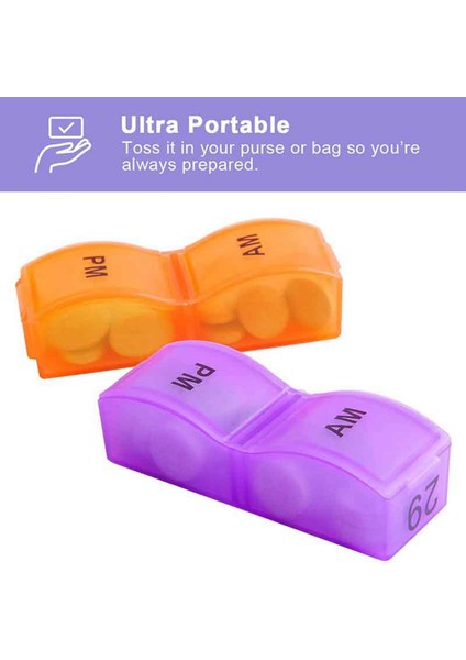 2x Aylık Haftalık Hap Düzenleyici Kutular-Am/pm Günlük 31 Gün 32 Bölümler Vitamin Mediaiton Tıp Hatırlatıcısı (Yurt Dışından) indirimleri