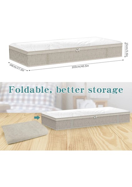 6x Yatak Çantaları Altında Katlanabilir Yatak Depolama Kutuları Altında Kalın Nefes Alabilir Giysiler Depolama Çantaları Organizatör (Yurt Dışından) fiyatları