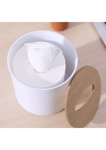 2x Ahşap Kapak Yuvarlak Rulo Kağıt Doku Tüpü Hanehalkı Çıkarılabilir Mini Ahşap Doku Kutusu (Yurt Dışından) modelleri