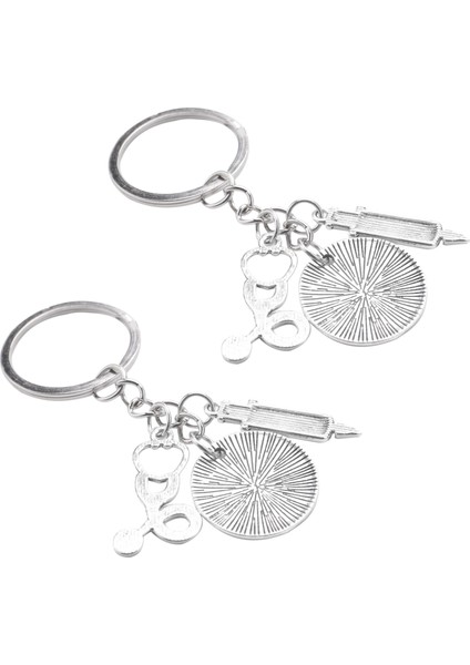 2x Şırınga Stetoskop Anahtarlık Anahtar Zinciri Anahtarlık Doktor Hemşire Doktorları Öğrenci Mezuniyet Takı (Yurt Dışından)