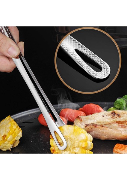 2 Adet Paslanmaz Çelik Gıda Maşaları Mutfak Cımbızları Yemek Pişirme Izgara Pişirme Için Çok Işlevli Araçlar (Yurt Dışından) fiyatları