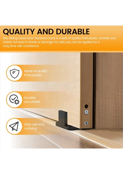 8 Adet Sürgülü Ahır Kapı Zemin Kılavuzları Dolap Kapı Kılavuzları Donanım Plastik Basit Zemin Duvarı Monte Alt Pist Kılavuzu (Yurt Dışından) fırsatları