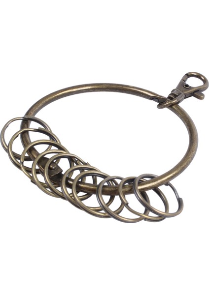 3x Bronz Ton Karabinası Mahkum Keying 10 Döngü Ana Zincir Yüzük 7 6cm (Yurt Dışından) fiyatları