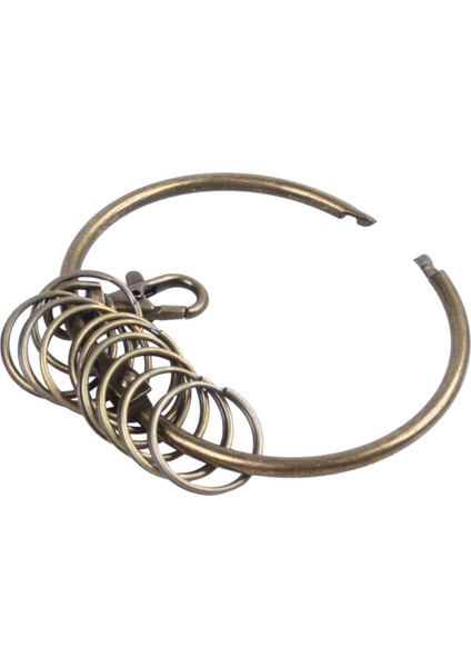 3x Bronz Ton Karabinası Mahkum Keying 10 Döngü Ana Zincir Yüzük 7 6cm (Yurt Dışından) fırsatları