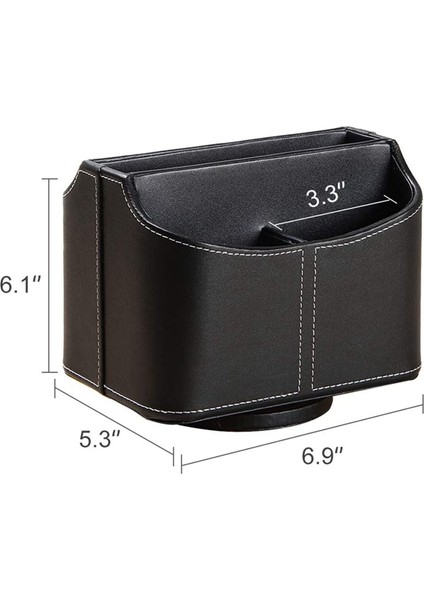 2x Deri Uzaktan Kumanda Tutucu 360 Derece Eğirme Masası Tv Uzaktan Caddy Başucu Masa Organizatörü (Yurt Dışından) fiyatları