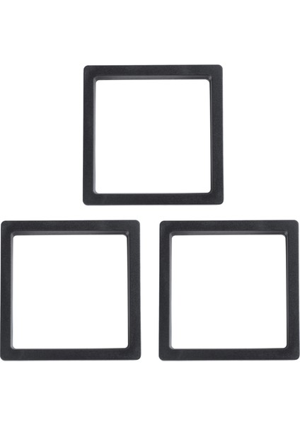 3x Kare 3D Albümler Yüzen Çerçeve Tutucu Para Kutusu Mücevher Ekran Göster Kılıfı 9X9CM (Base Ile) (Yurt Dışından)